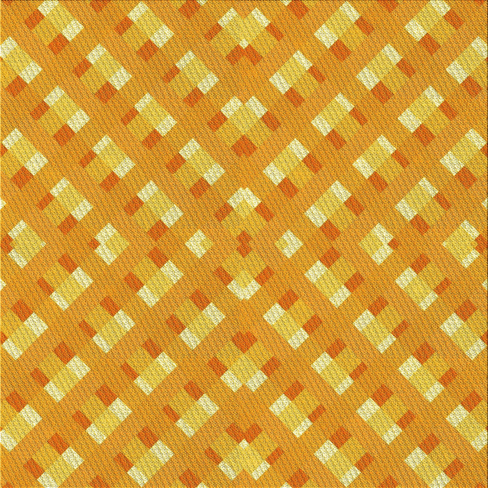 Round Patterned Neon Orange Rug, pat2128yw