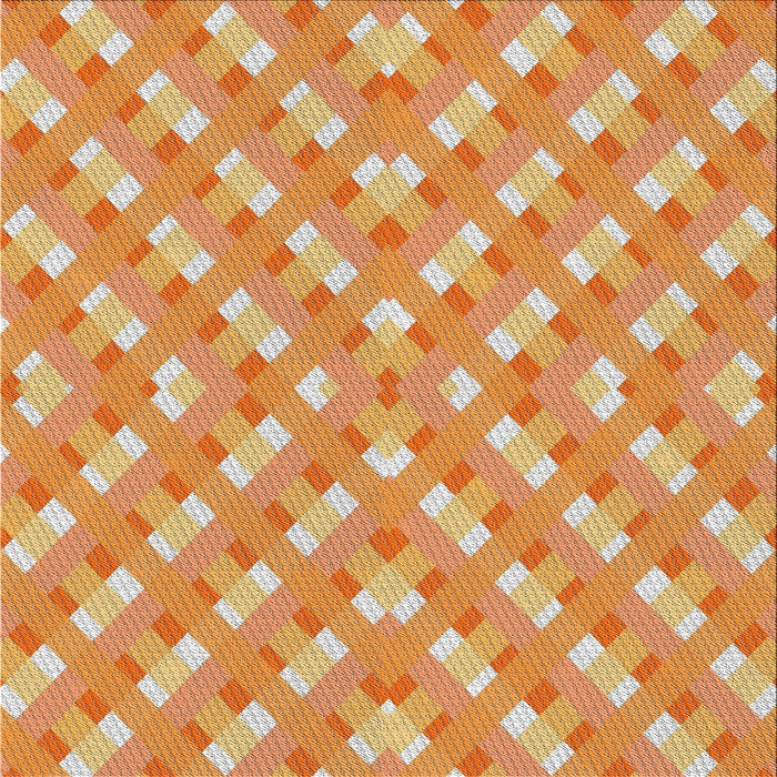 Square Patterned Chrome Gold Yellow Novelty Rug, pat2128