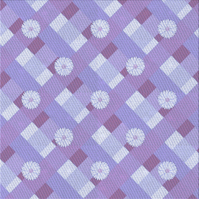 Round Patterned Purple Rug, pat2129blu