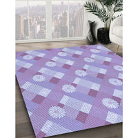 Patterned Purple Rug, pat2129blu