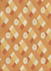 Machine Washable Transitional Yellow Orange Rug, wshpat2129brn