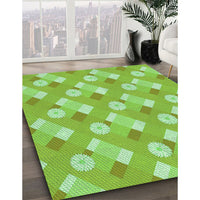 Patterned Green Rug, pat2129grn