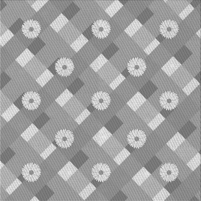 Round Machine Washable Transitional Gray Rug, wshpat2129gry