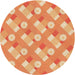 Square Patterned Yellow Orange Rug, pat2129org