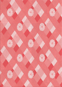 Machine Washable Transitional Pastel Pink Rug, wshpat2129rd