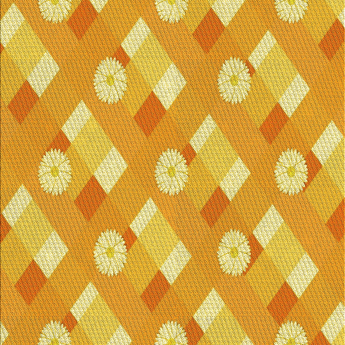 Machine Washable Transitional Neon Orange Rug, wshpat2129yw