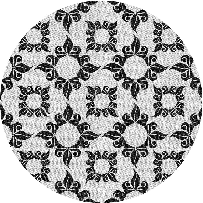 Square Machine Washable Transitional Light Black Rug, wshpat212