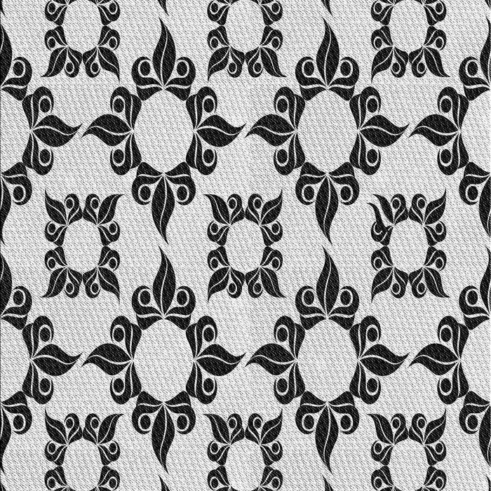 Patterned Light Black Novelty Rug, pat212