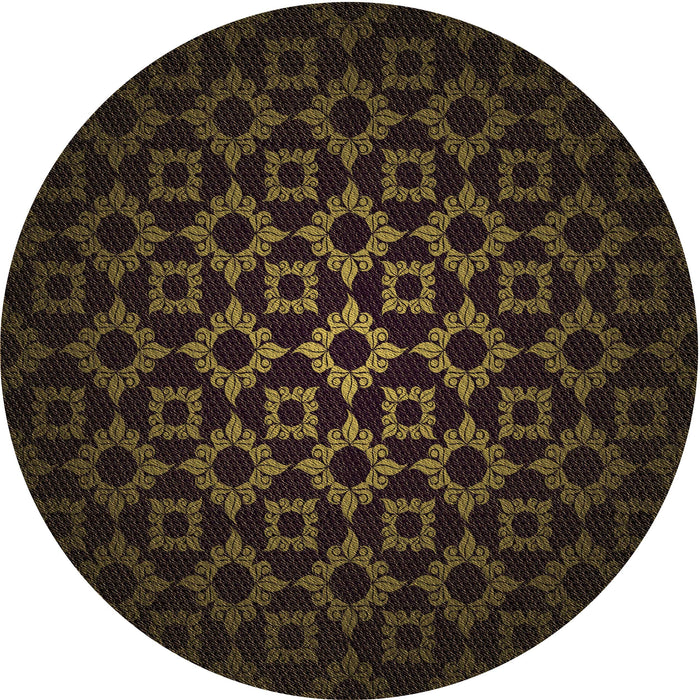 Square Patterned Red Brown Rug, pat213brn