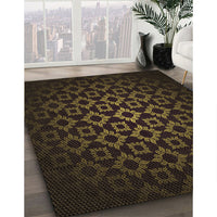 Patterned Red Brown Rug, pat213brn