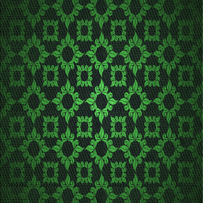 Machine Washable Transitional Green Rug, wshpat213grn