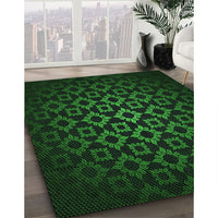 Patterned Green Rug, pat213grn