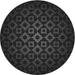 Square Patterned Midnight Gray Rug, pat213gry