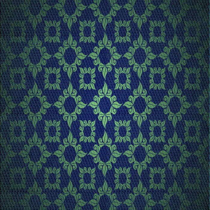 Patterned Teal Green Rug, pat213lblu