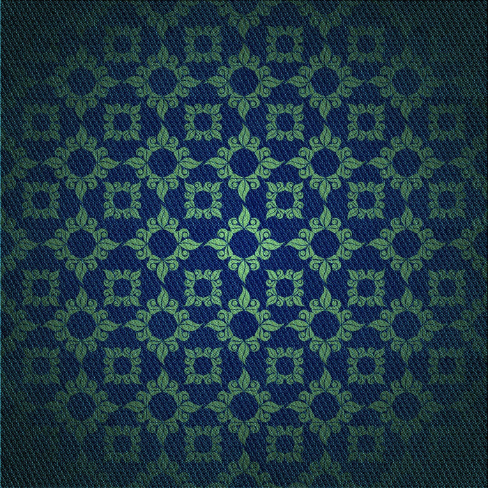 Round Patterned Teal Green Rug, pat213lblu