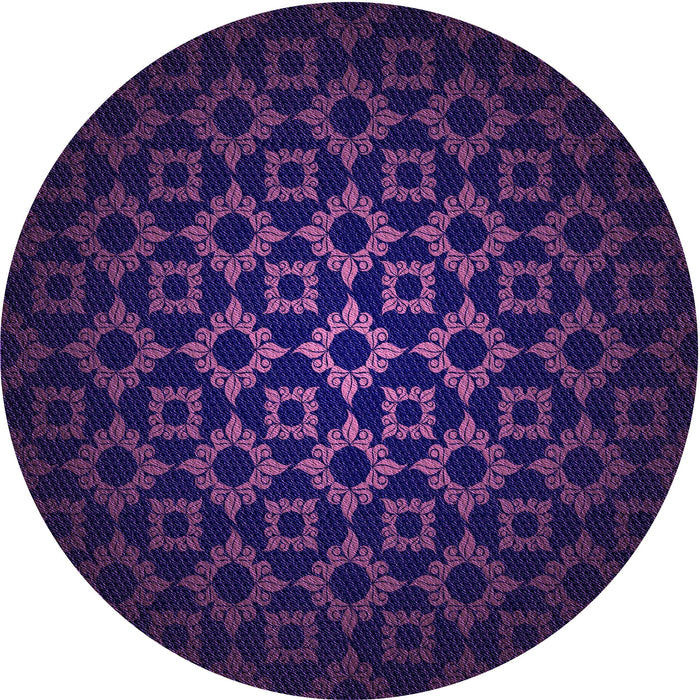 Square Patterned Night Blue Rug, pat213pur