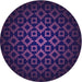 Square Patterned Night Blue Rug, pat213pur