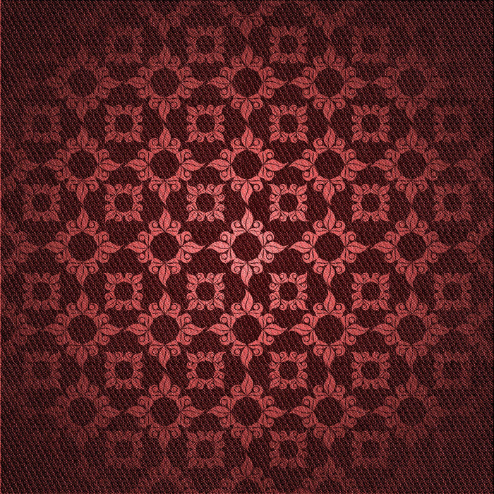 Round Patterned Red Rug, pat213rd