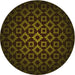 Square Patterned Dark Bronze Brown Rug, pat213yw