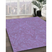 Patterned Purple Mimosa Purple Rug, pat2130blu