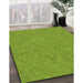Machine Washable Transitional Green Rug in a Family Room, wshpat2130grn