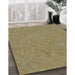 Patterned Brass Green Rug in Family Room, pat2130lblu