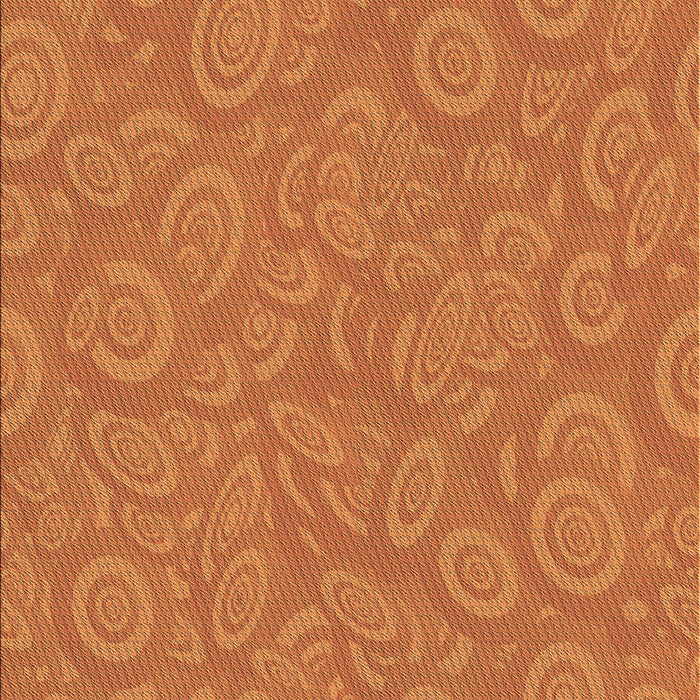 Patterned Neon Orange Rug, pat2131brn