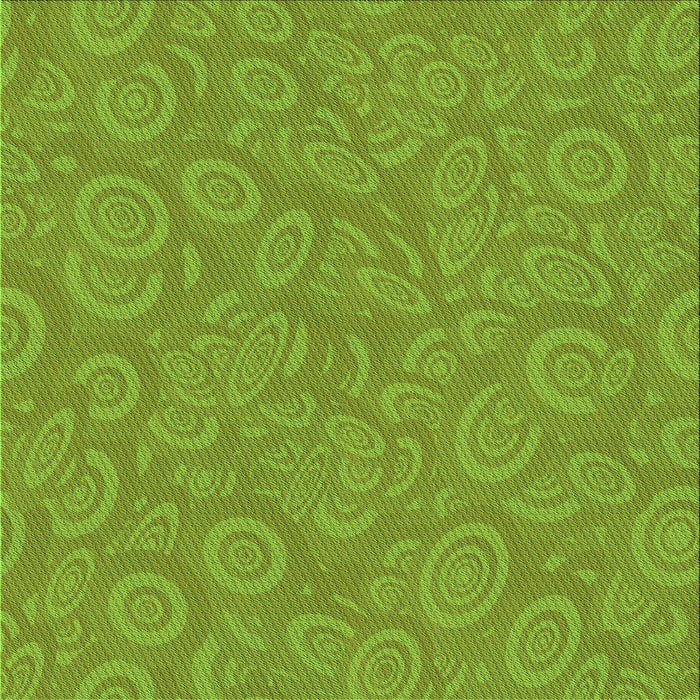 Round Machine Washable Transitional Green Rug, wshpat2131grn