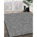 Patterned Gray Rug in Family Room, pat2131gry