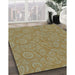 Machine Washable Transitional Light Brown Rug in a Family Room, wshpat2131lblu