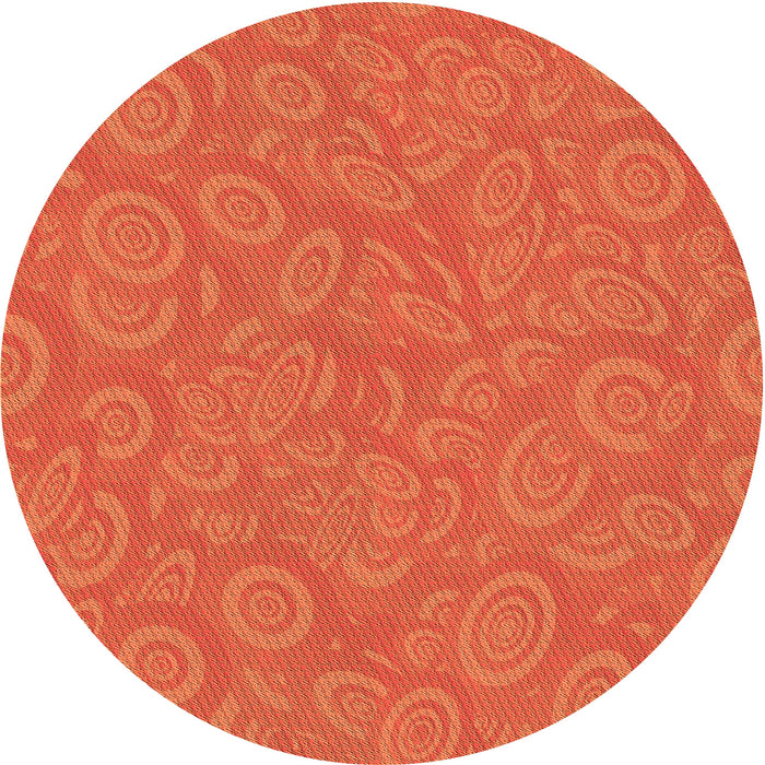Square Machine Washable Transitional Neon Orange Rug in a Living Room, wshpat2131org