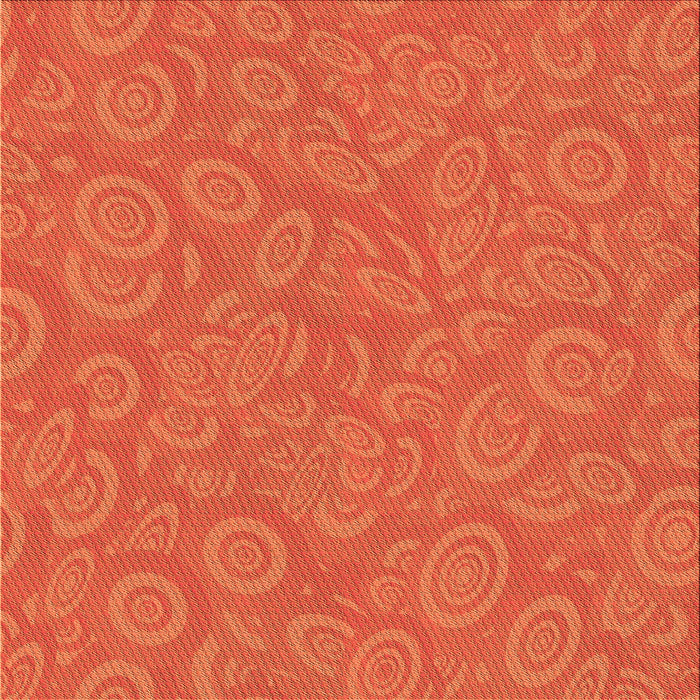 Round Machine Washable Transitional Neon Orange Rug, wshpat2131org