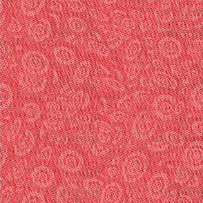 Round Patterned Red Rug, pat2131rd