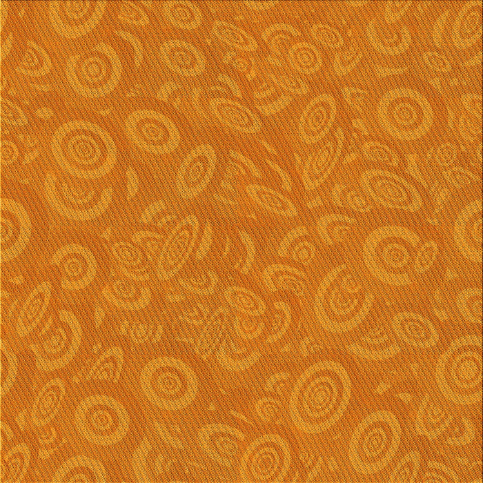 Round Patterned Orange Red Orange Rug, pat2131yw