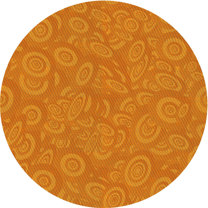 Square Patterned Orange Red Orange Rug, pat2131yw