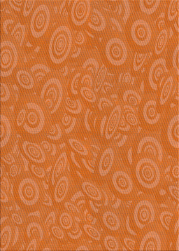 Patterned Orange Novelty Rug, pat2131