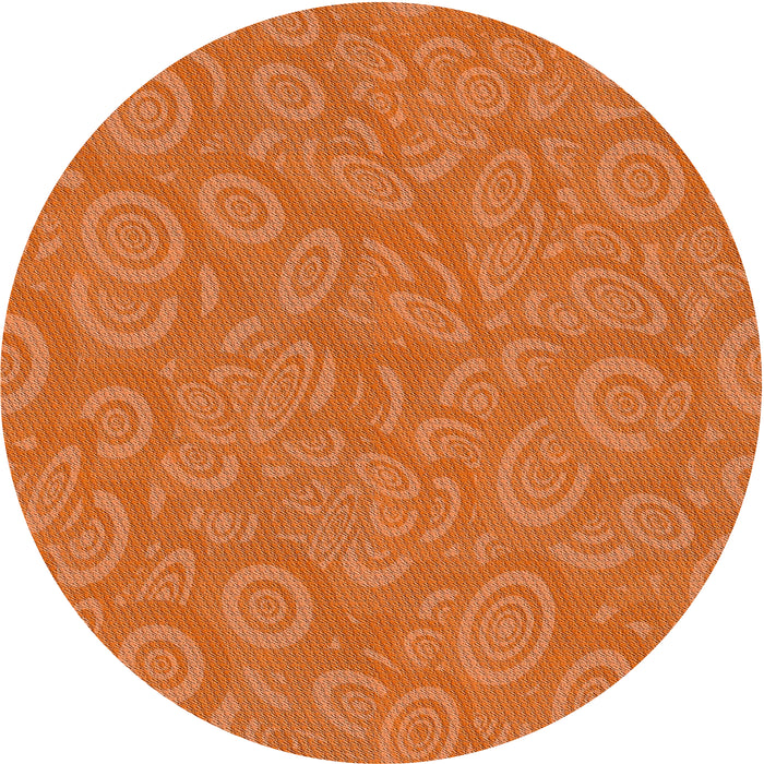 Square Machine Washable Transitional Orange Rug, wshpat2131