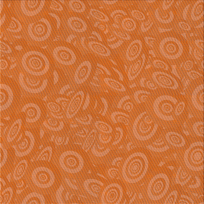 Square Patterned Orange Novelty Rug, pat2131
