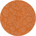 Sideview of Patterned Orange Novelty Rug, pat2131