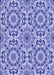 Machine Washable Transitional Royal Blue Rug, wshpat2132blu