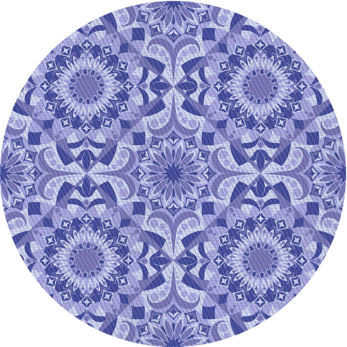 Square Machine Washable Transitional Royal Blue Rug in a Living Room, wshpat2132blu