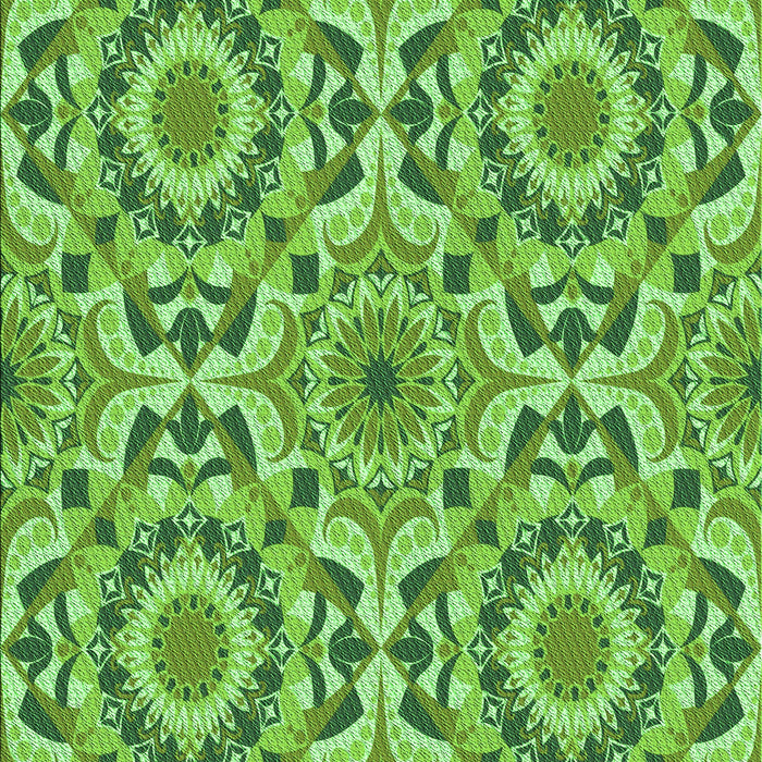 Patterned Emerald Green Rug, pat2132grn