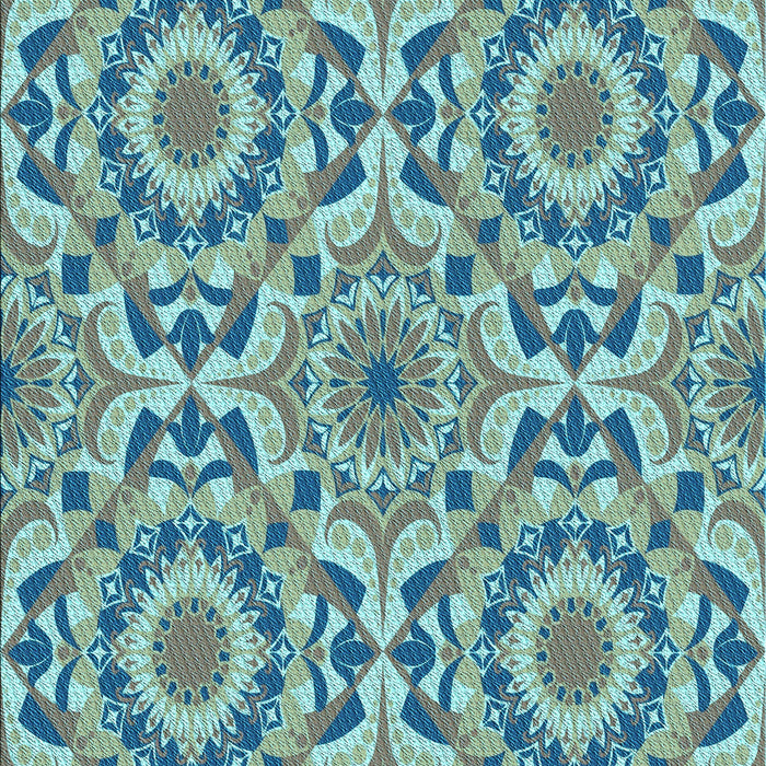 Machine Washable Transitional Tiffany Blue Rug, wshpat2132lblu