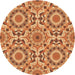 Square Machine Washable Transitional Orange Rug in a Living Room, wshpat2132org