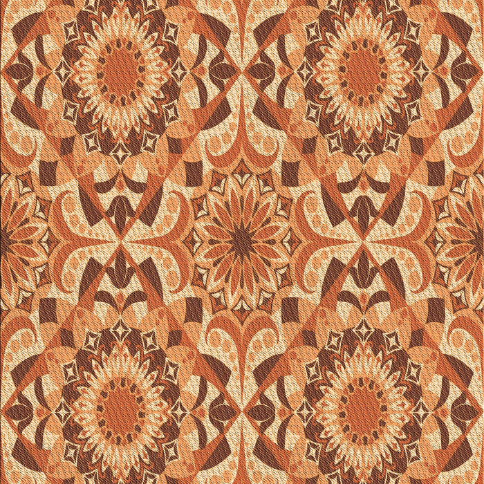 Patterned Orange Rug, pat2132org
