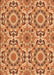 Machine Washable Transitional Orange Rug, wshpat2132org