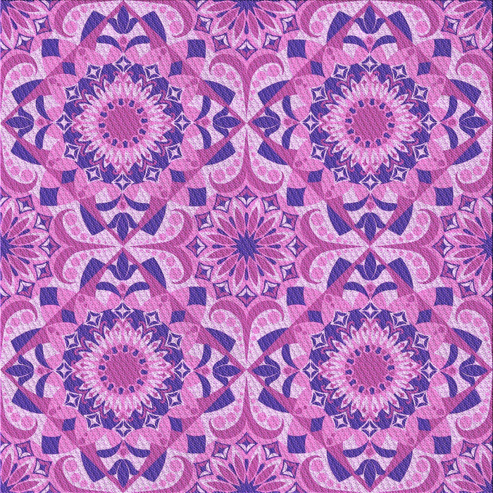 Round Patterned Violet Purple Rug, pat2132pur