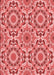 Machine Washable Transitional Light Coral Pink Rug, wshpat2132rd