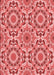 Patterned Light Coral Pink Rug, pat2132rd