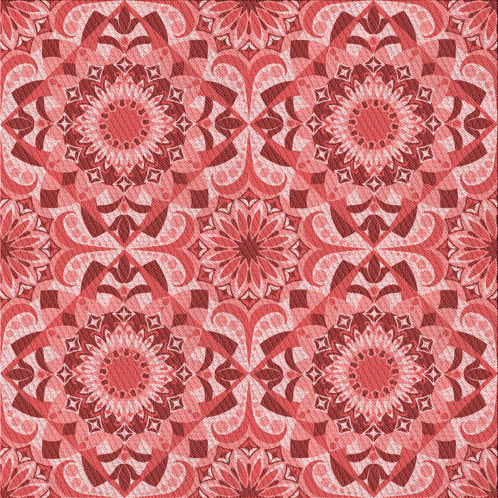 Round Machine Washable Transitional Light Coral Pink Rug, wshpat2132rd